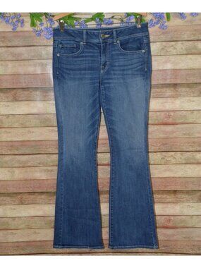 American Eagle Outfitters Ladies Stretch Kick Bootcut Denim Jeans Size 8 Regular